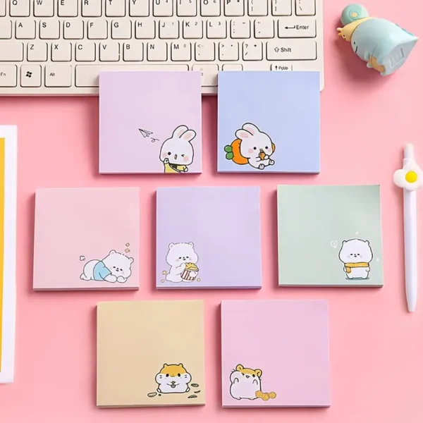 80pcs/set Cute Cartoon Animal Sticky Notes