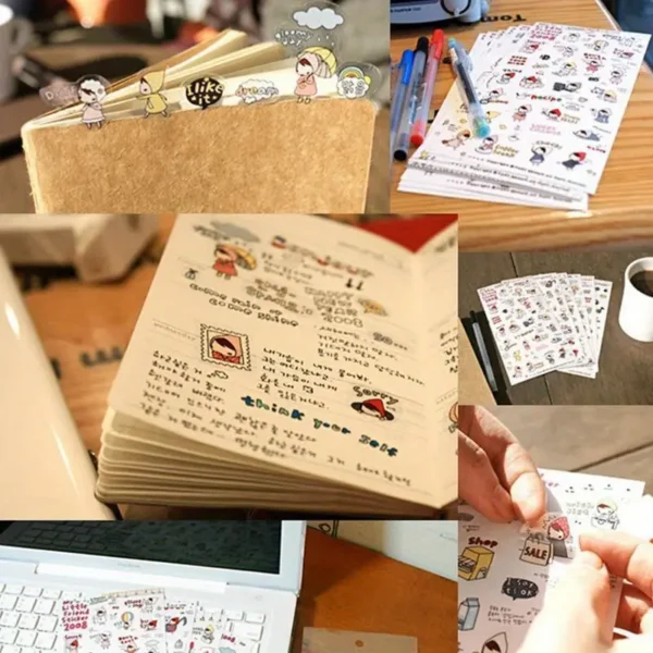 6pcs Little Red Rider Stickers