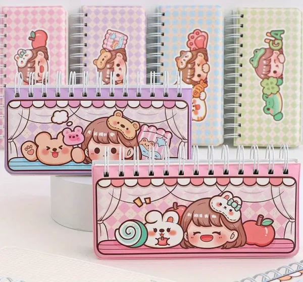 1pc Cute Animal And Character Mini Portable Planner