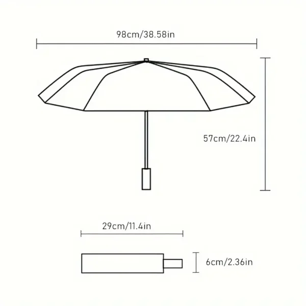 Automatic Folding Umbrella - Extra Large Sunshade