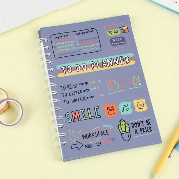 4bce532e54dc49a39e92042b3a57eaa8-goods.webp Pink Undated A5 Agenda Planner Notebook