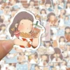 50pcs Cute Lazy Fat Girl Cartoon Random Stickers