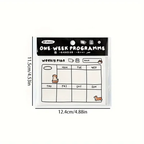 30 Sheets of Adorable Weekly Planners