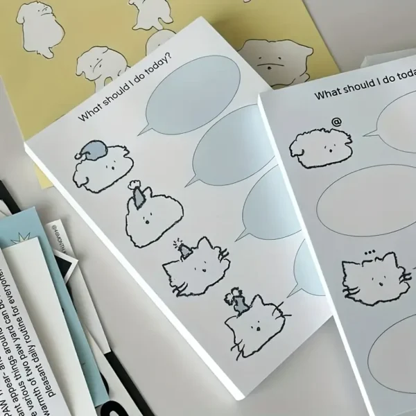 Cute Cat Themed Daily Planner Sticky Notes