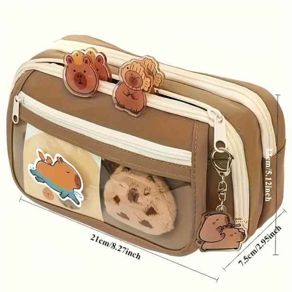 Seven piece set capybara pencil case