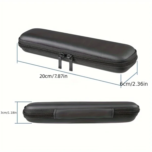 9e473ef4-3cf2-4148-bf44-466a7e59afc9.webp 1pc Black Pencil Holder Pen Case EVA Hard Shell Stylus Earphone Pouch Stationery Cover Box Makeup Storage Bag Office Use