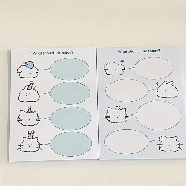 Cute Cat Themed Daily Planner Sticky Notes